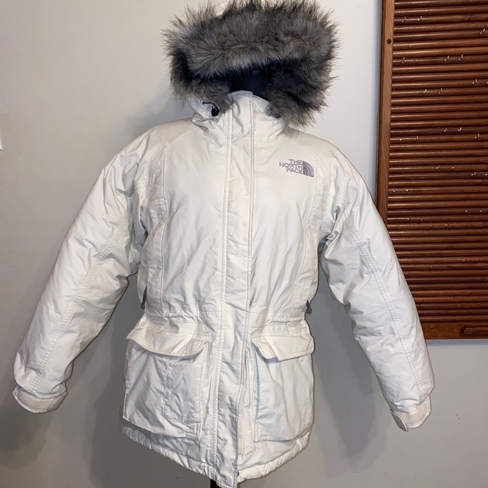 The North face White-tan McMurdo Parka Down Jacket size M - Picture 1 of 16